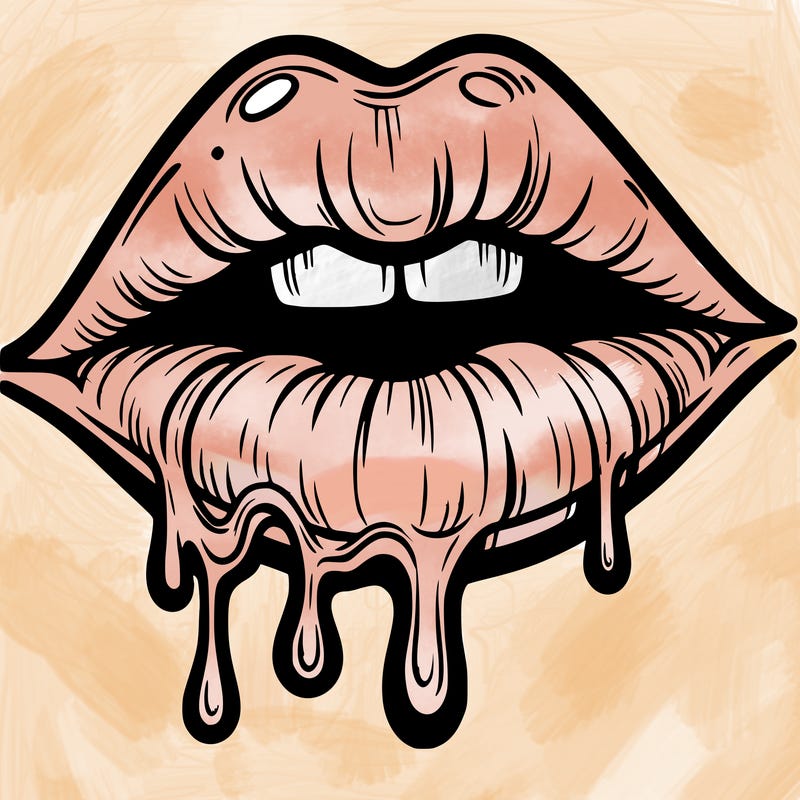 lips that look realistic and drip
