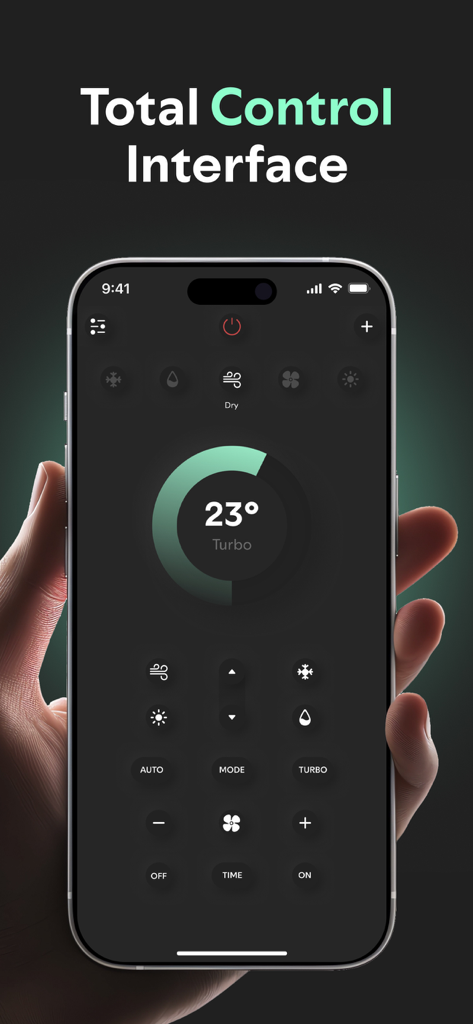 Air Conditioner Remote: AC Pro - Interfaz de control remoto digital para aire acondicionado en la pantalla de un smartphone