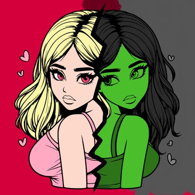 realistic girl split