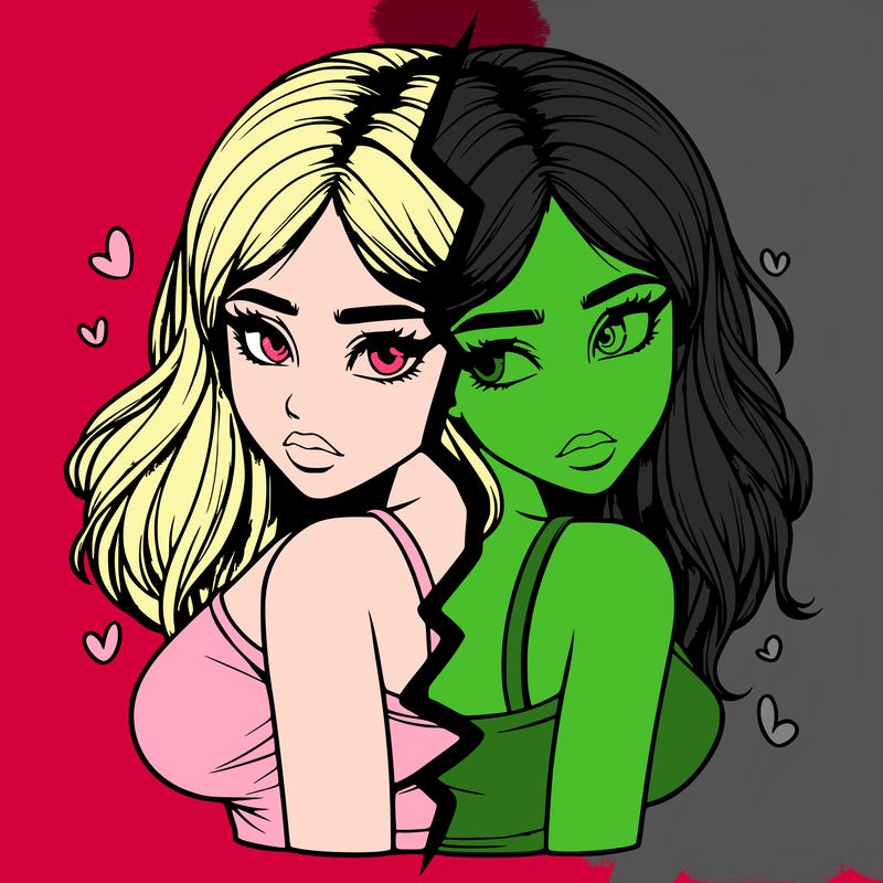 realistic girl split