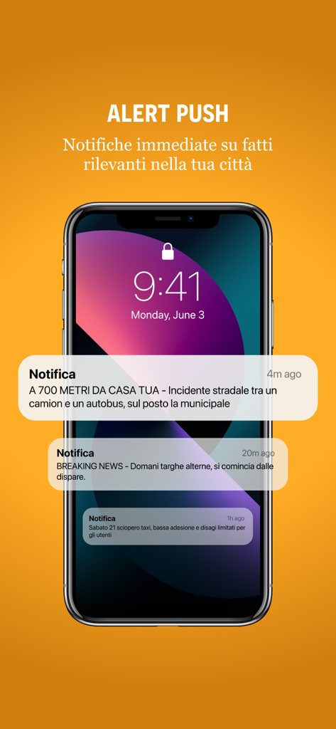 Smartphone showing local news push notifications from the RavennaToday app