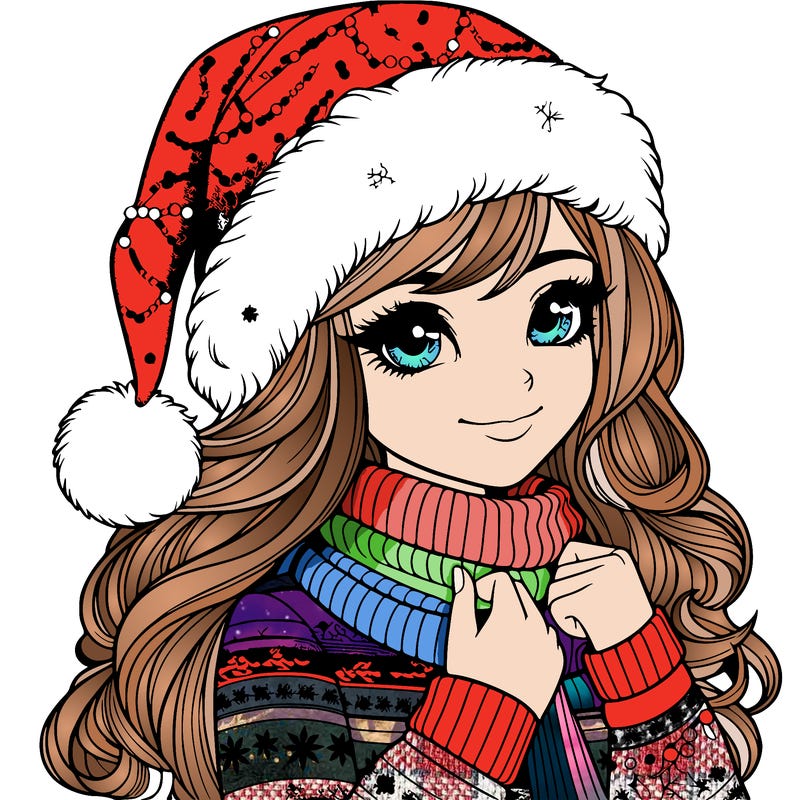 realistic christmas girl