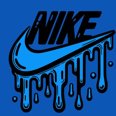 dripping nike logo