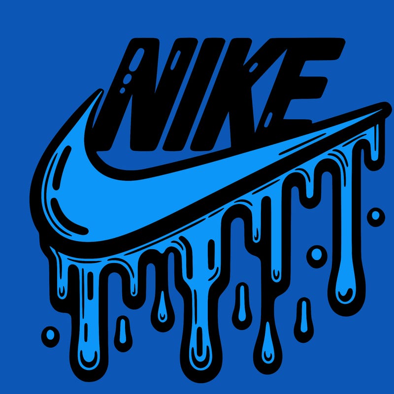 dripping nike logo