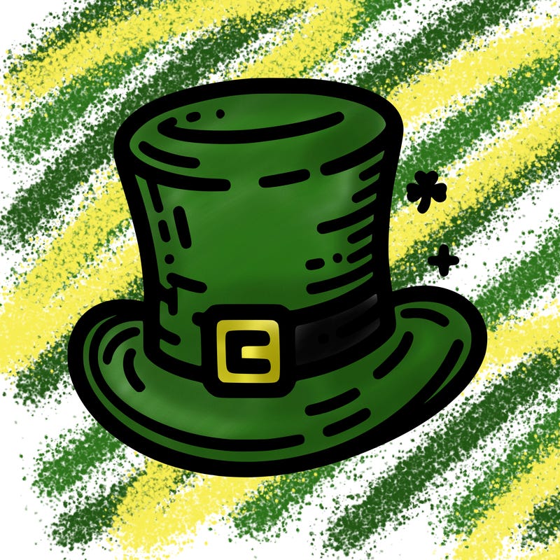 st patrick hat with thin lines