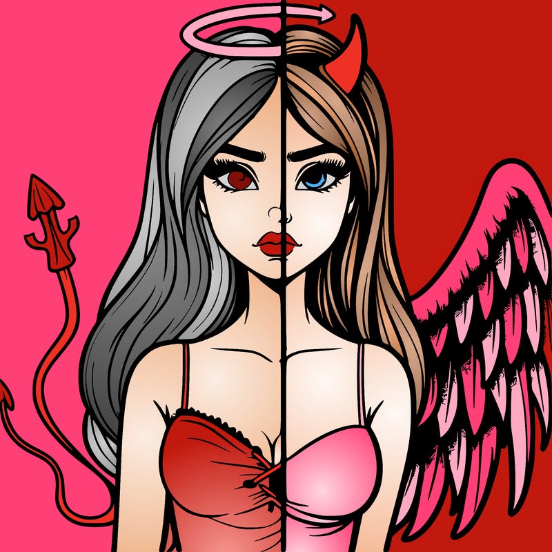devil vs angel realistic girl