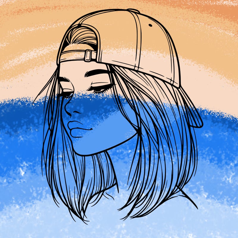 realistic  girl with a backwards hat