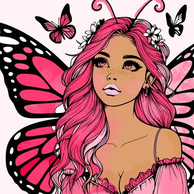 butterfly fairy realistic girl
