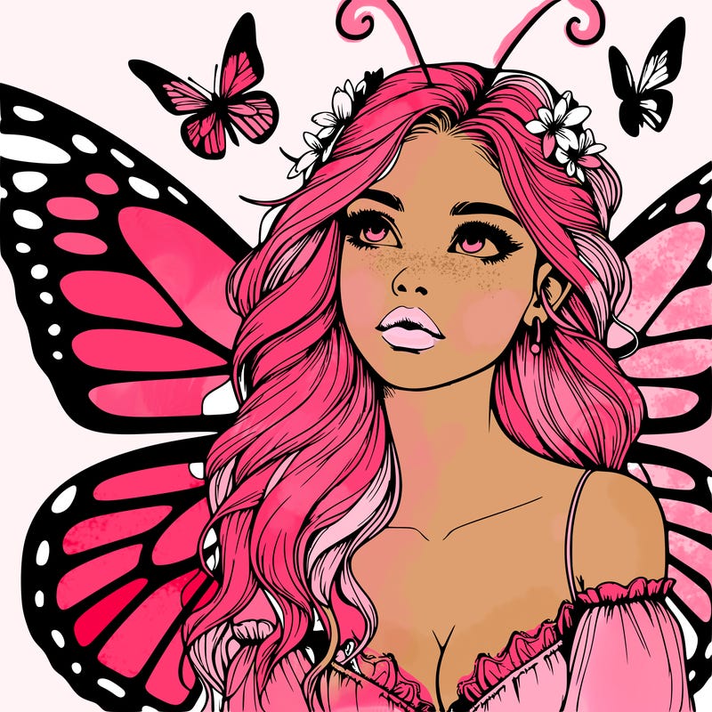 butterfly fairy realistic girl