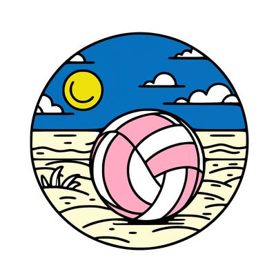 volleyball on a beach