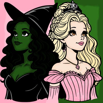'elphaba and glinda (realistic)