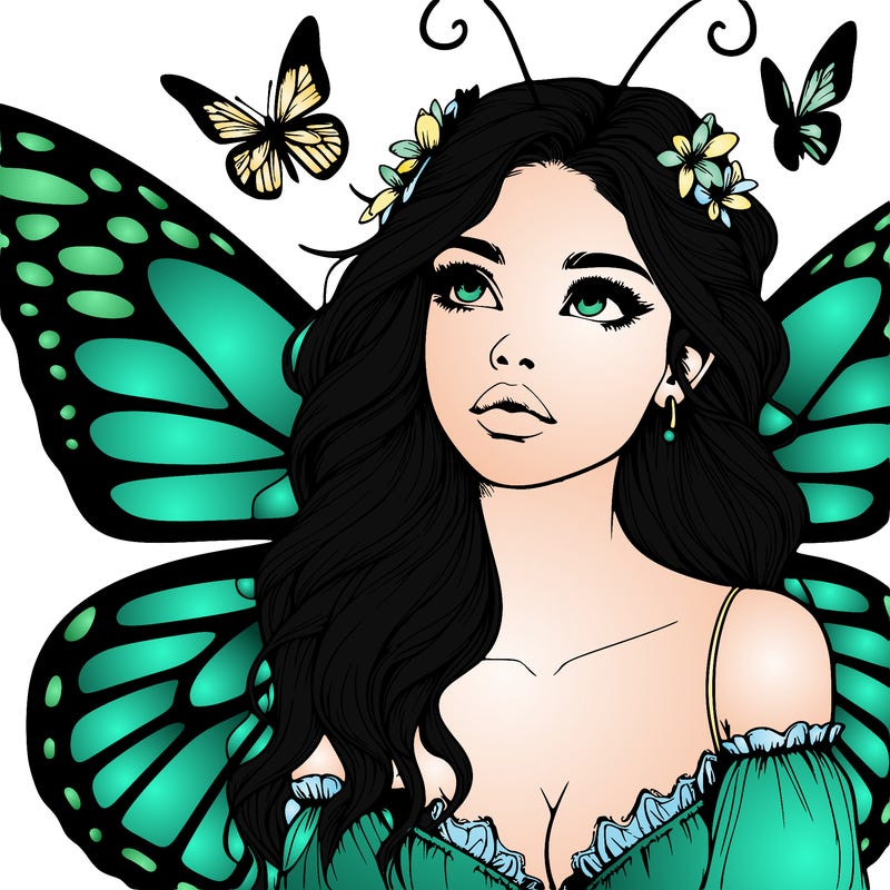butterfly fairy realistic girl