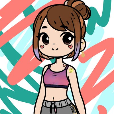 cute girl with a crop top