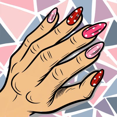 a simple hand showing the nails