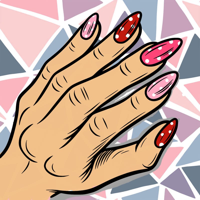 a simple hand showing the nails