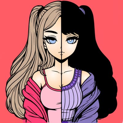 realistic girl split