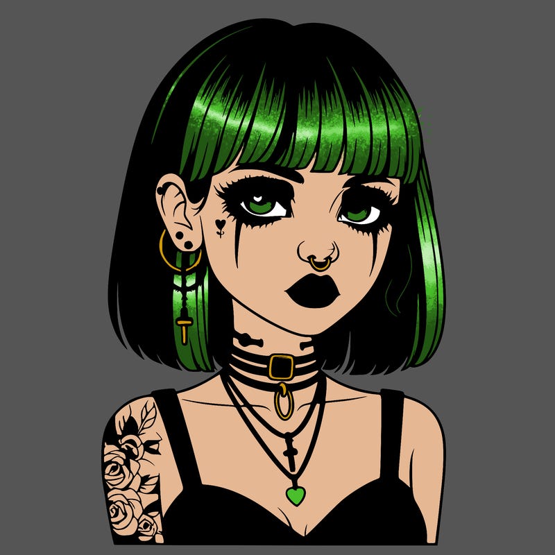 realistic goth girl