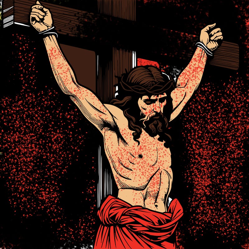 jesus realistic on the cross