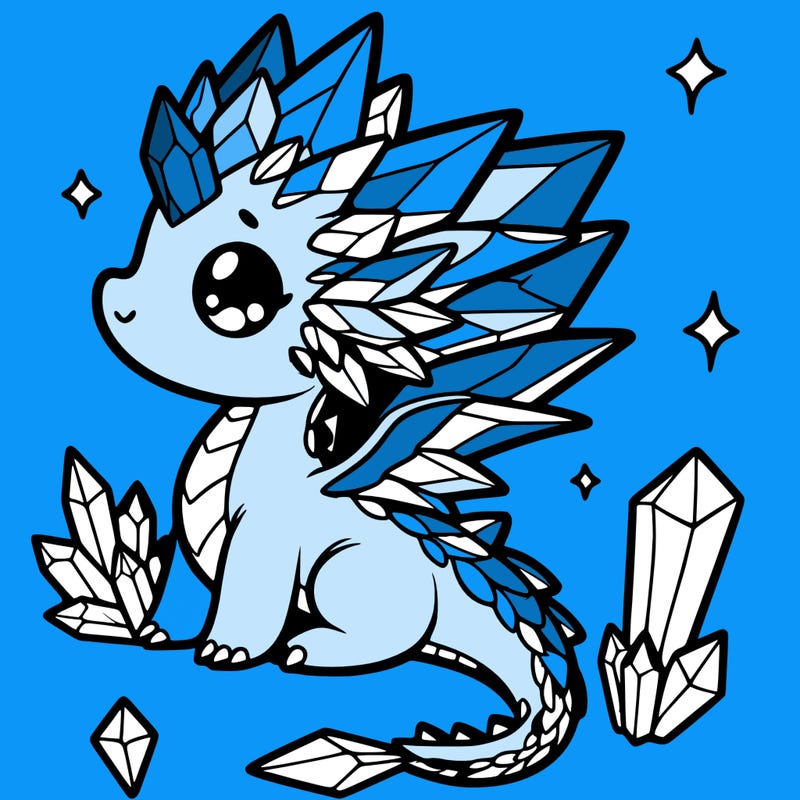 little cute crystal dragon