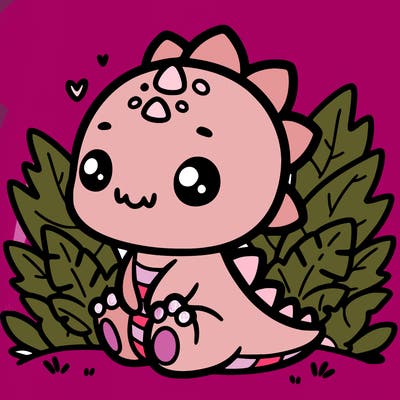 cute  aesthetic baby dinosaur kawaii