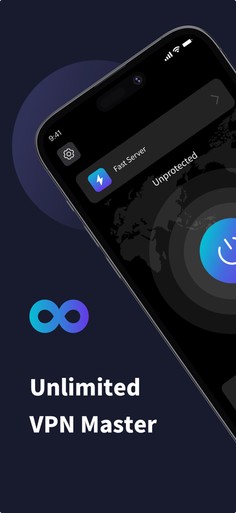 Sky VPN - Super VPN Master - Sky VPN app interface on iPhone displaying Unlimited VPN Master text