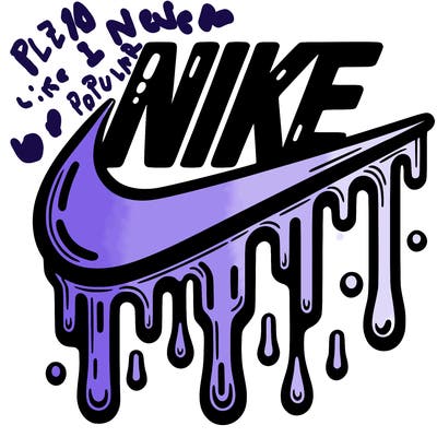 dripping nike logo