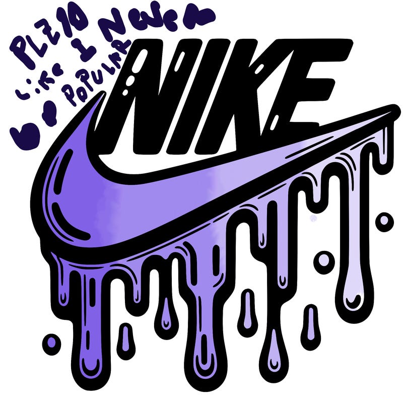 dripping nike logo