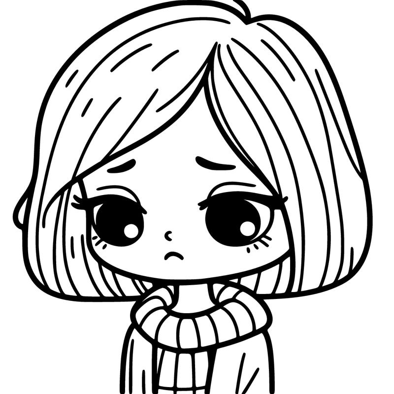 depressed girl with anxiety