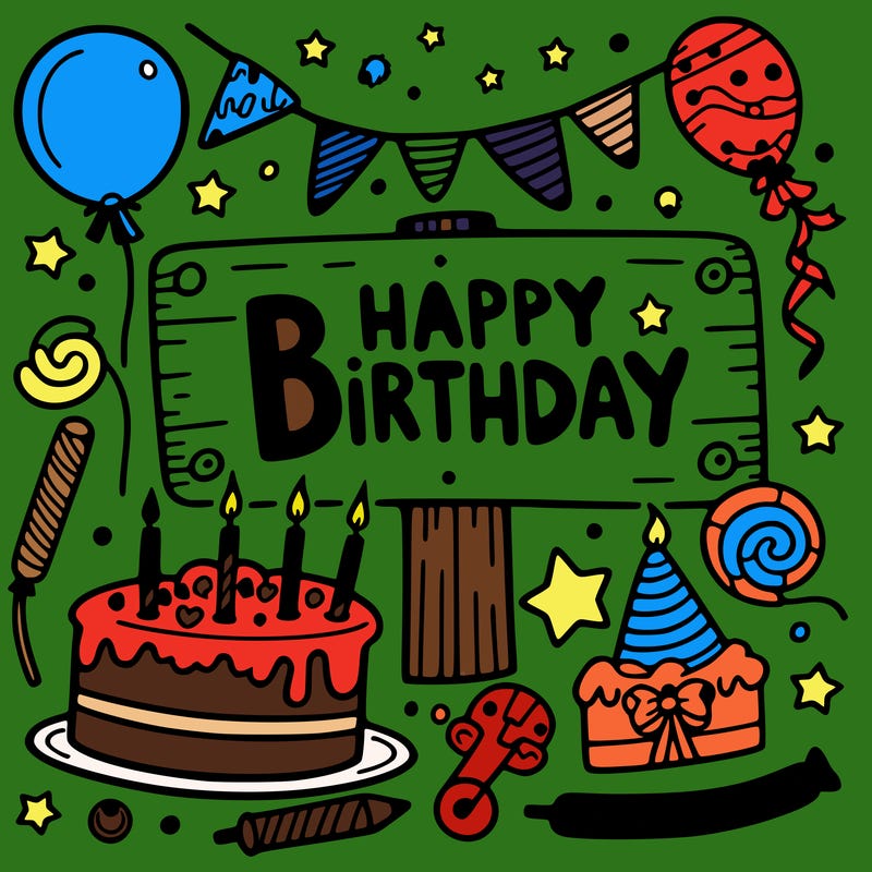 happy  birthday sign