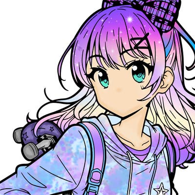 a anime skater girl