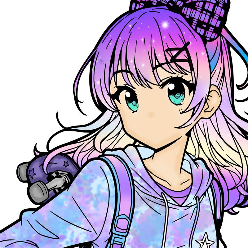 a anime skater girl