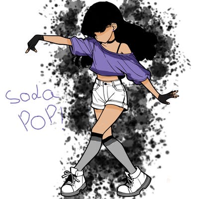 realistic girl danceing