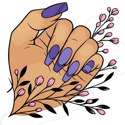 nails with french tip