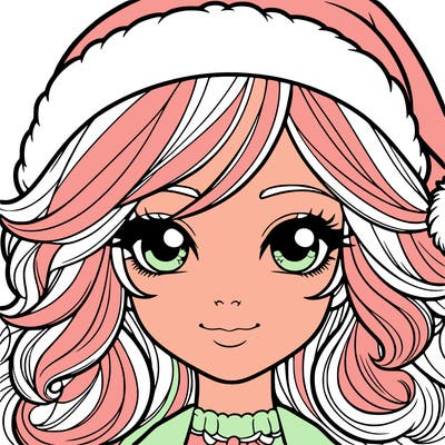 realistic christmas girl