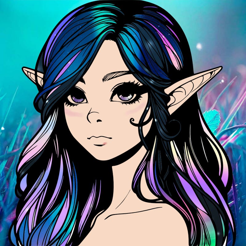 elf girl realistic dark fantasy