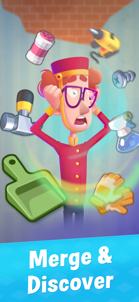 Personnage de voiturier stressé entouré d'outils flottants et de matériel de nettoyage