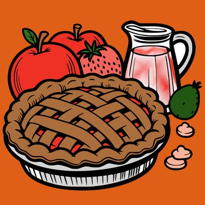 a pie of food