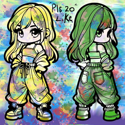 girl in crop top and baggy pants