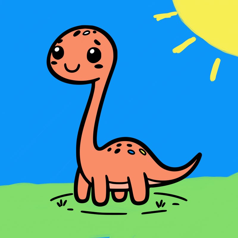 cute small long neckdinosaur