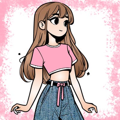 girl in a cute crop top