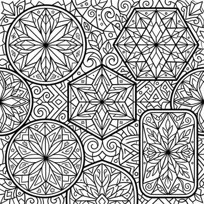 Unleash your creativity with this stunning stained glass trivets coloring page. Immerse yourself in a world of intricate geometric designs and captivating patterns waiting for your artistic touch.