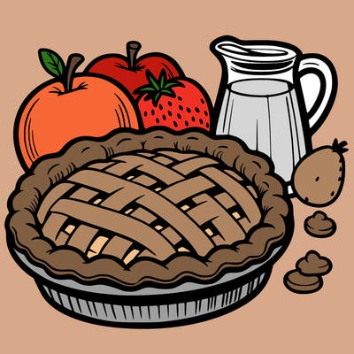 a pie of food