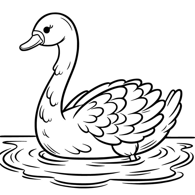 a swan that is in a lake