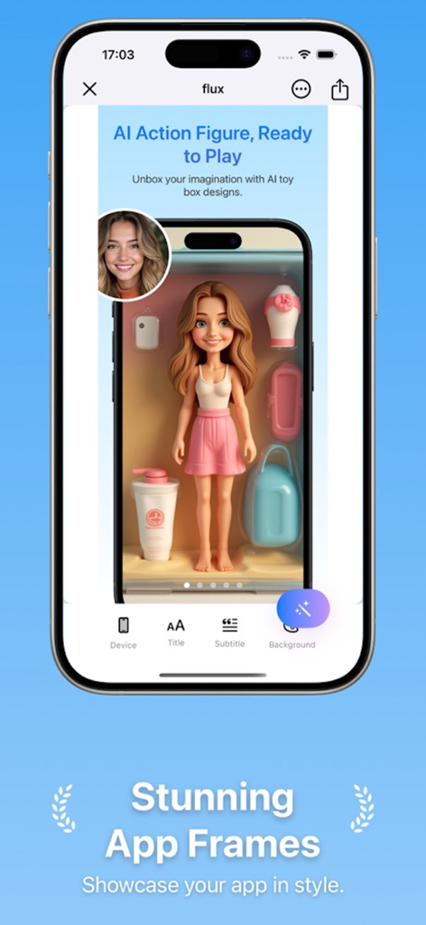 Store AI: App Screenshot Agent - Store AI Mobile App-Oberfläche mit professionellen App-Frames und Marketing-Screenshot-Design.