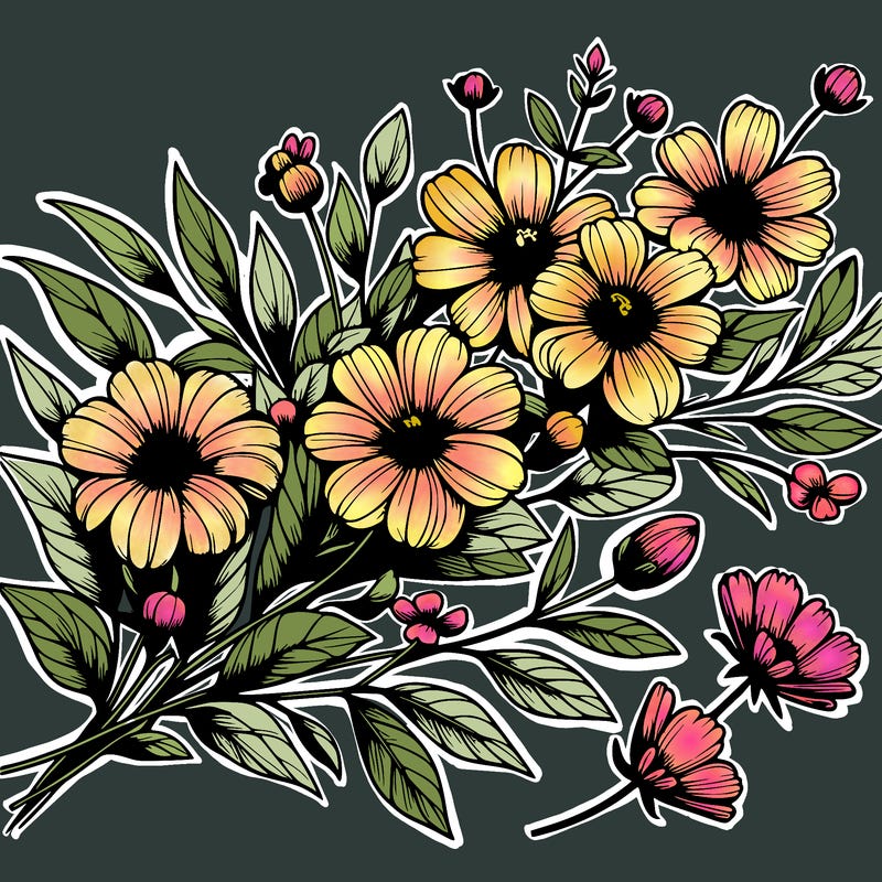 beautiful flowers realistic