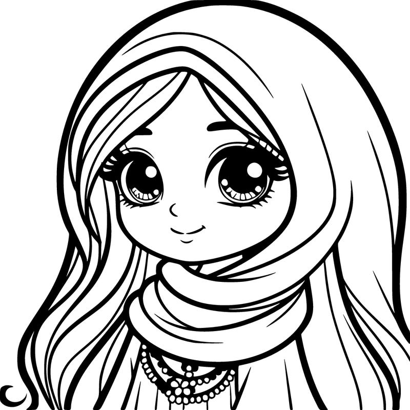 a very, very, very beautiful veiled girl