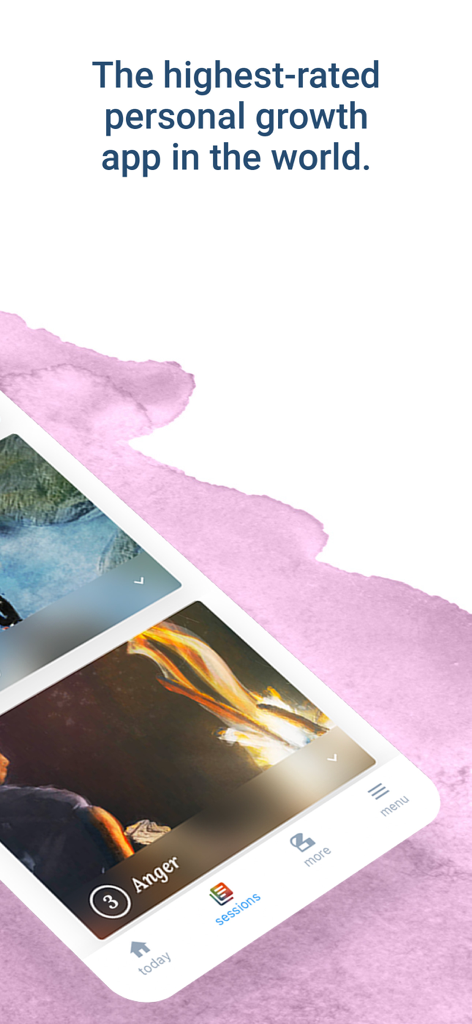 Cingulo: Healing and Growth - Cingulo app interface showing sessions for personal growth and mental health