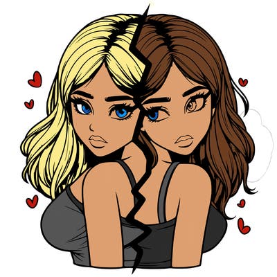 realistic girl split