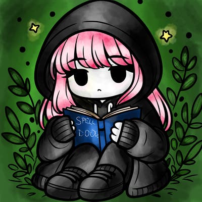 girl in oversized hoodie reading a book