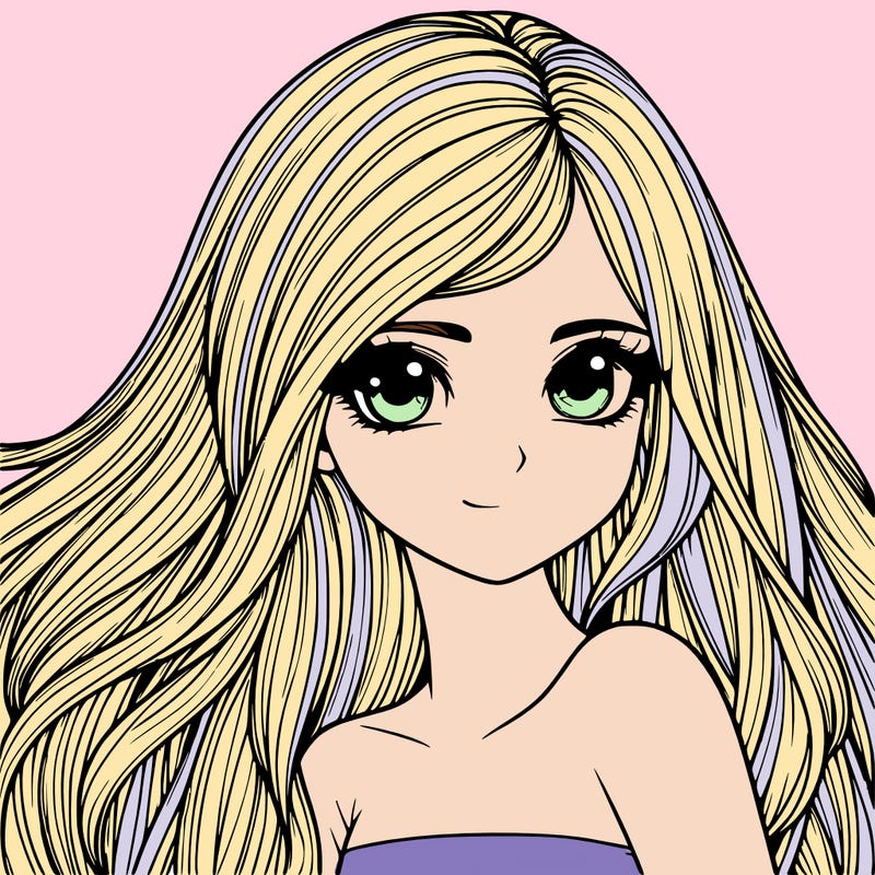 realistic girl pretty long hair